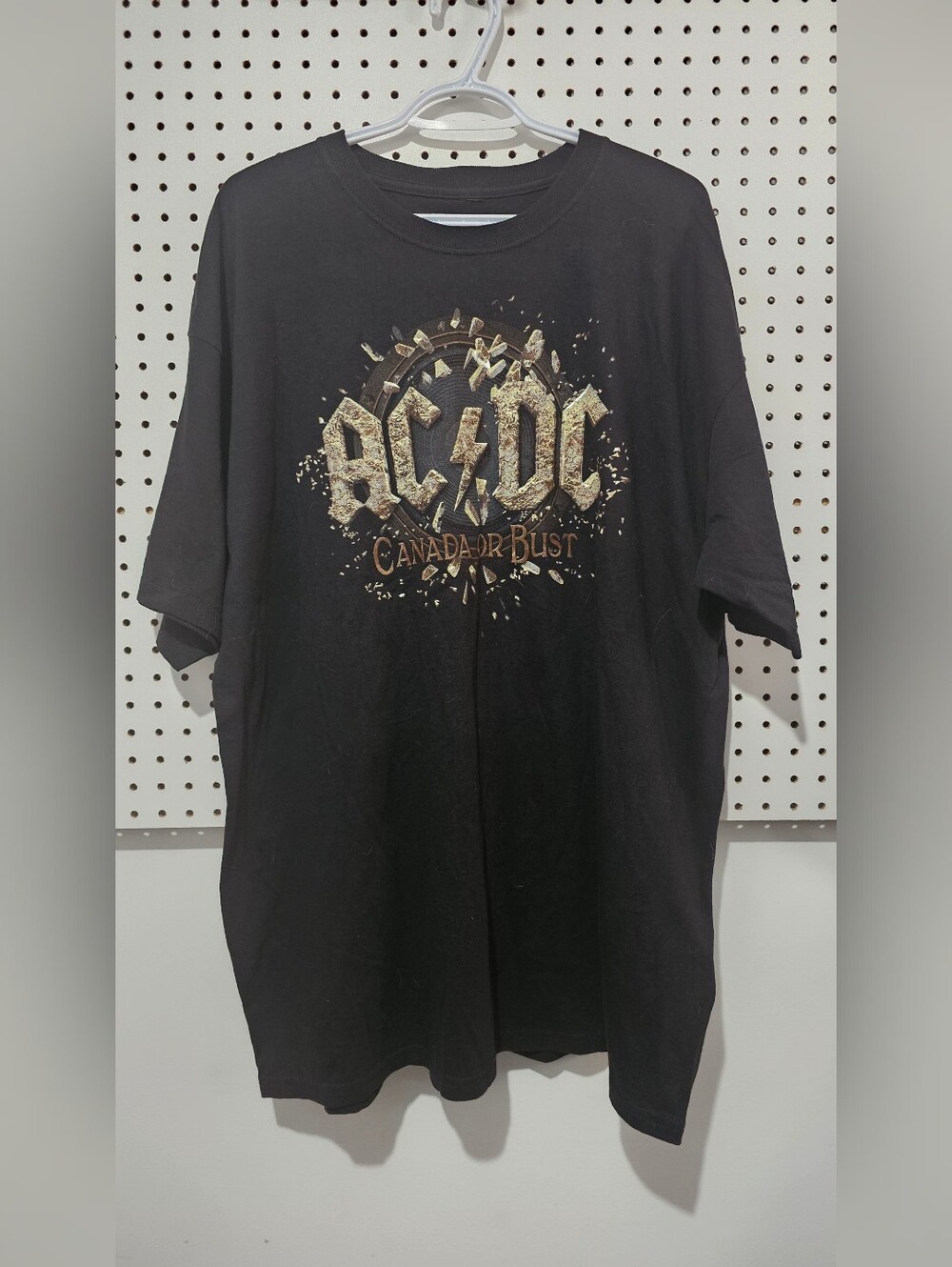 AC/DC Black Graphic 'Canada or Bust' Crew Neck Tee